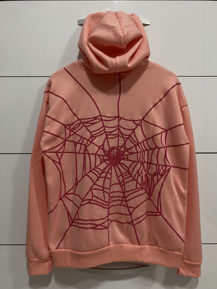 Full Zip Up Hoodie Spider Web Paianjen Panza