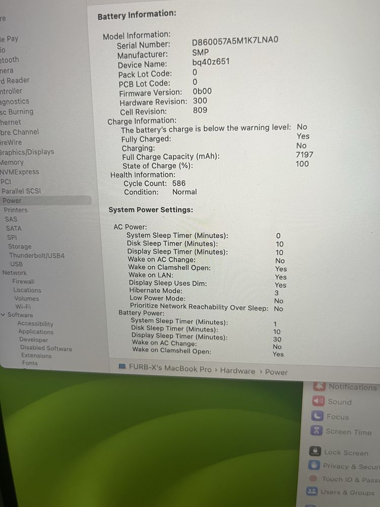 Macbook pro 16 ssd 1tb ram 16gb core i9