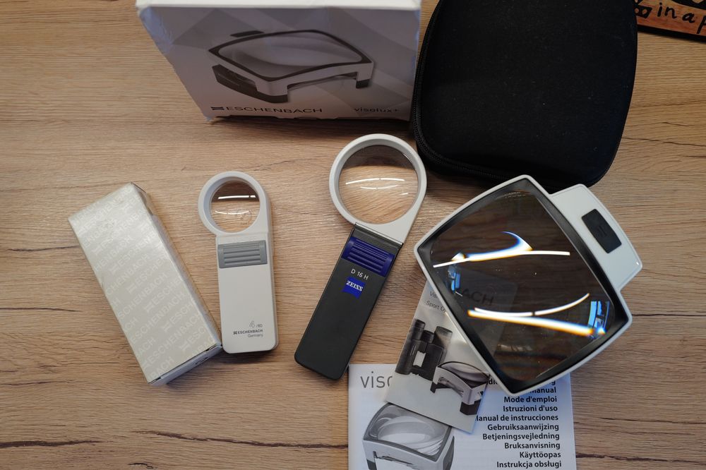 Lot lupe Lupa Carl Zeiss Eschenbach filatelie timbre ceasornicarie