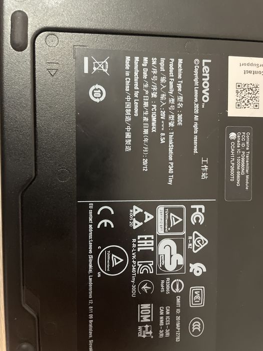 Lenovo ThinkStation P340 Tiny I7 10700T si suport vesa