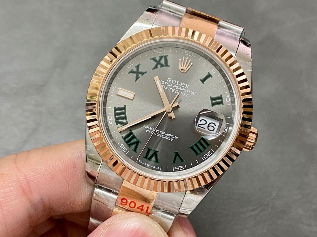 Rolex Datejust Wimbledon 41mm Silver Rose gold