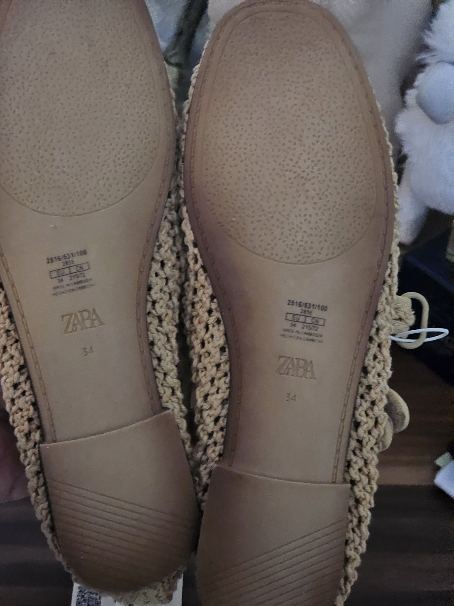 Zara, балетки для девочек, размер 34