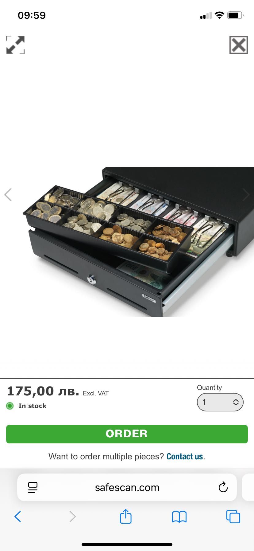 Касово чекмедже Safescan SD-3540 , -30% отстъпка!