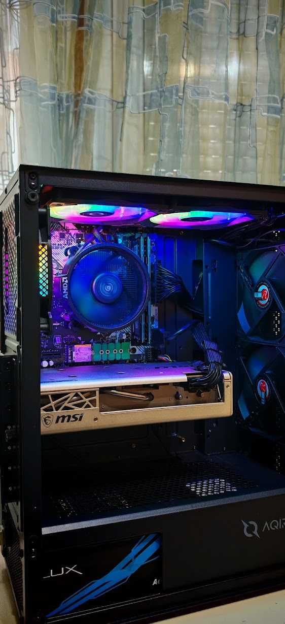 Добро Геймърско PC R5 5500/16Gb/512GB SSD+1TB HDD/RX 5700/Гаранция
