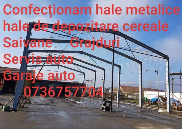 Vând stoc structură metalică de 250 mp de 10x25x4