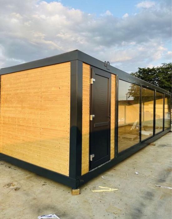 Container duplex gri antracit de locuit vestuar birou magazin sanitar