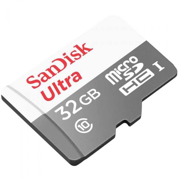 SanDisk Ultra microSDHC, 32GB, 100MB/s Class 10 UHS-I + SD Adapter