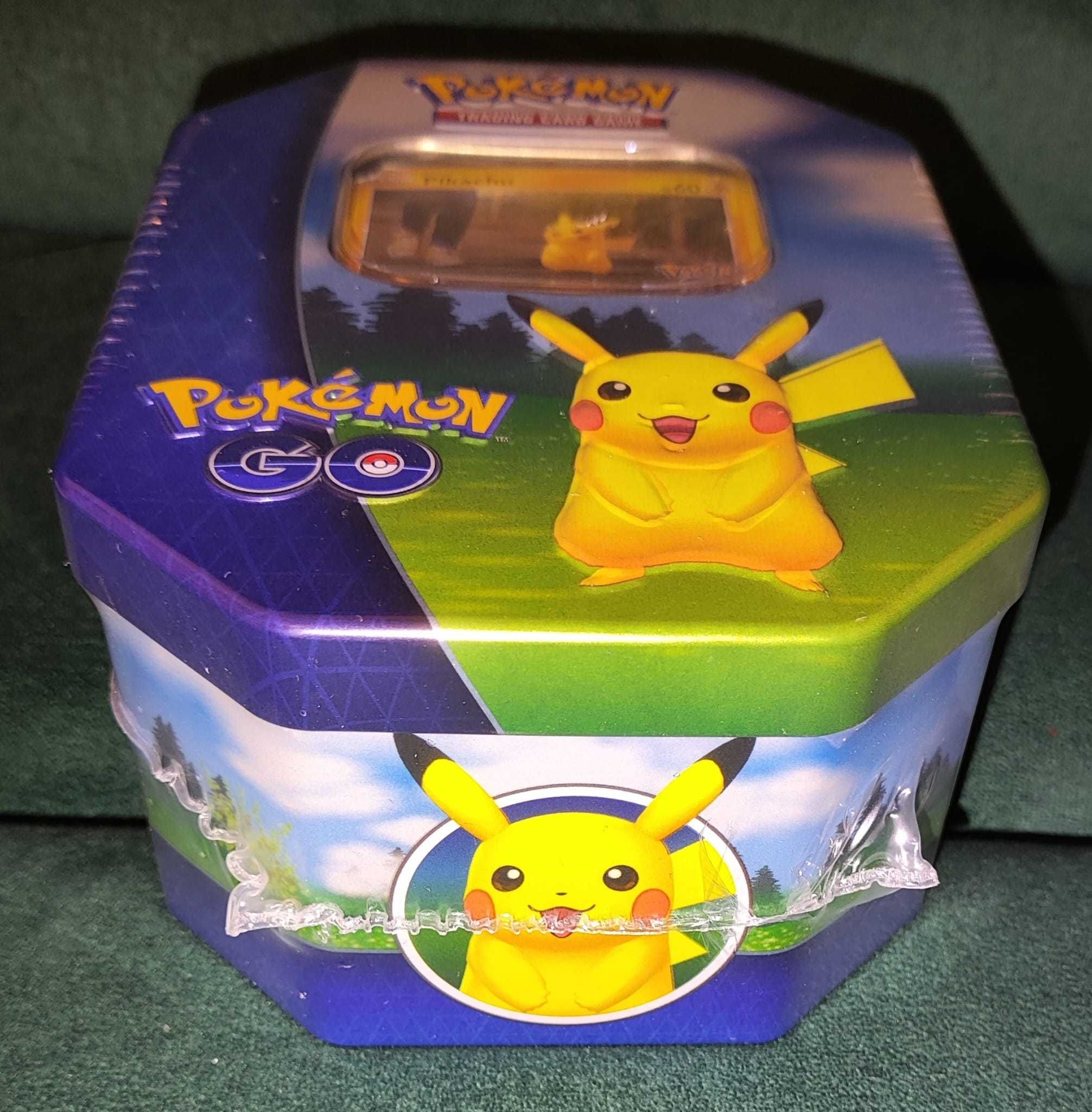 Carti Pokemon GO Tin Sigilat PIKACHU - Cutie NOUA Colectie TCG Engleza