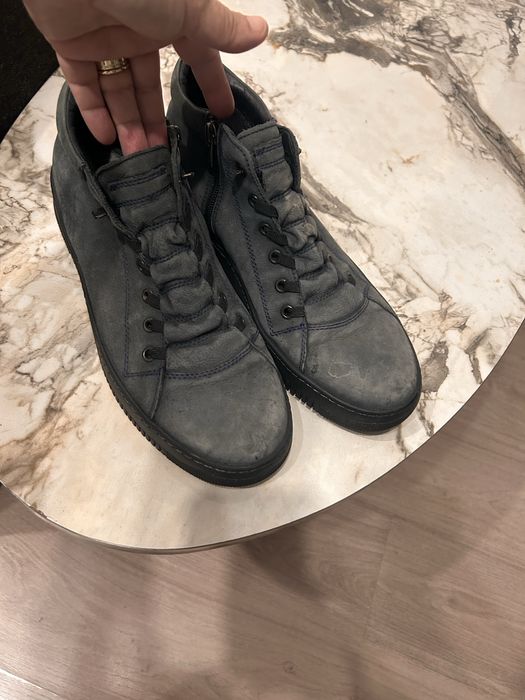 Pantofi piele intoarsa albastru 42