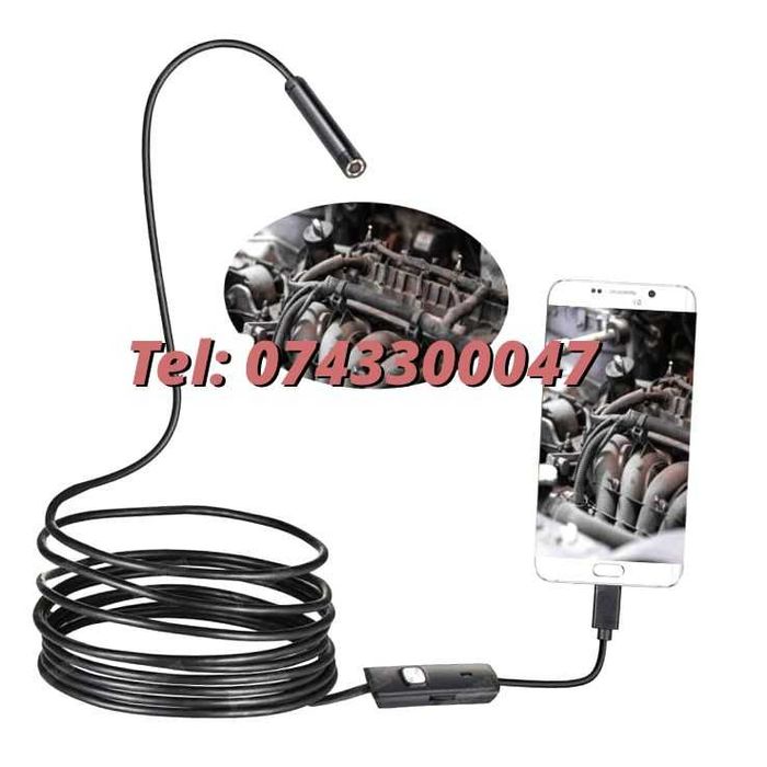 Camera Endoscopica Inspectie Auto  6leduri Hd720p  2m