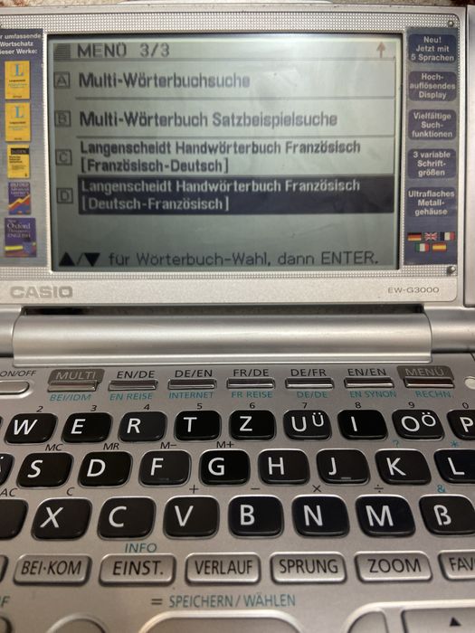 Traducator Casio Casio EW G2200 Translator , dictionar German Englez