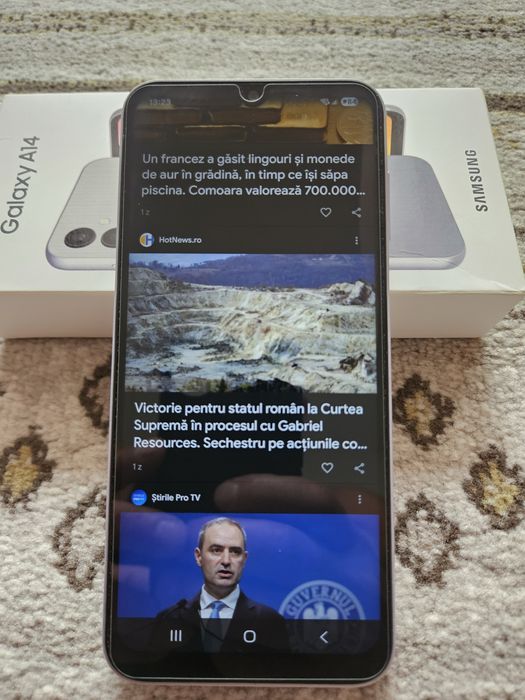 Vând telefon Samsung Galaxy A14, Dual SIM, 4GB RAM, 128GB, 4G, Silver