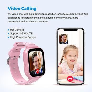 Детски смарт часовник blavec k02 gps / 4g / sos (swk02-p) розов