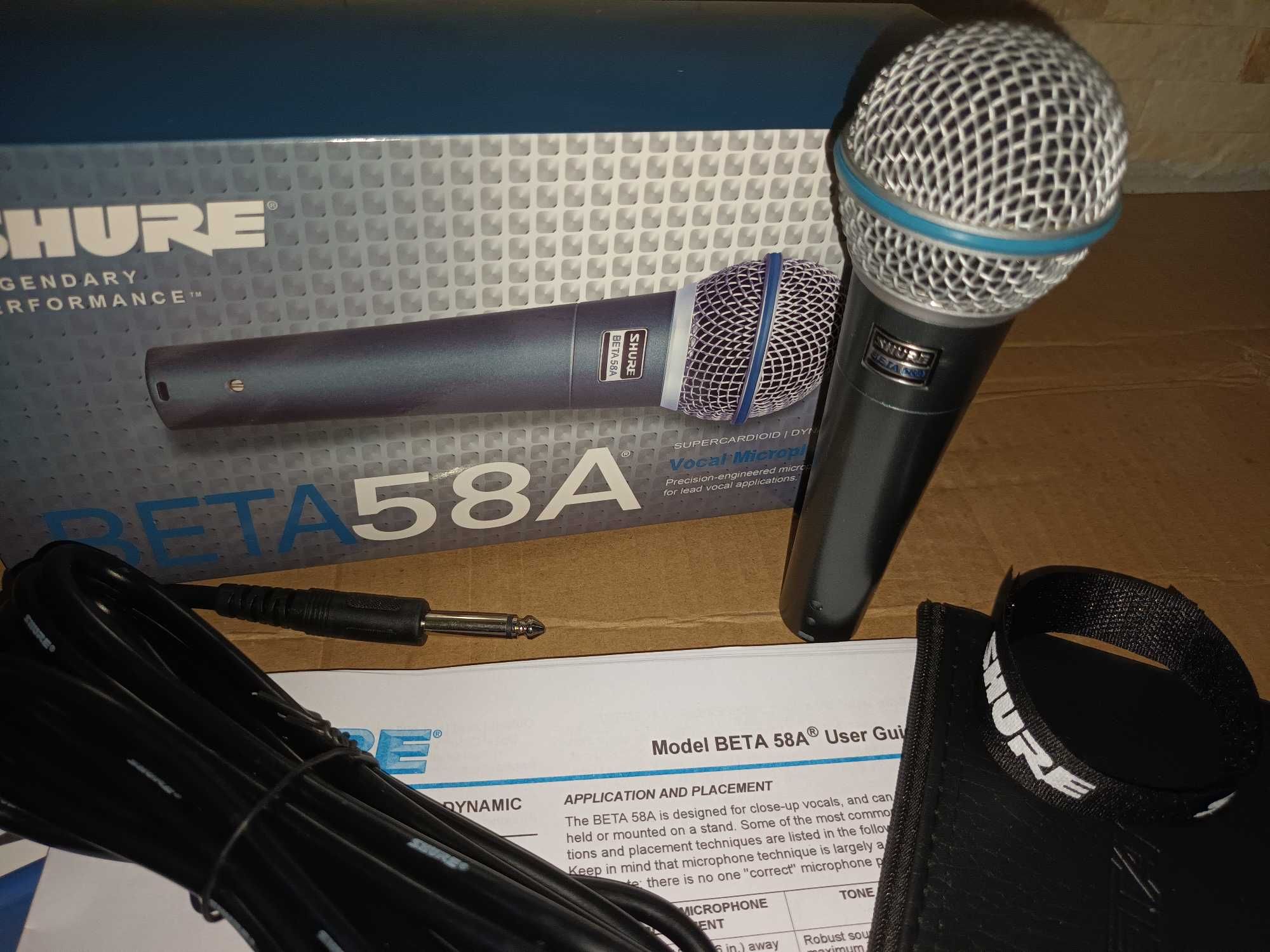 Microfon profesional cu fir tip Shure Beta 58 a Microfon studio, voce