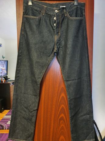 Blugi / pantaloni barbat H&M, gri inchis - negru, 32/34