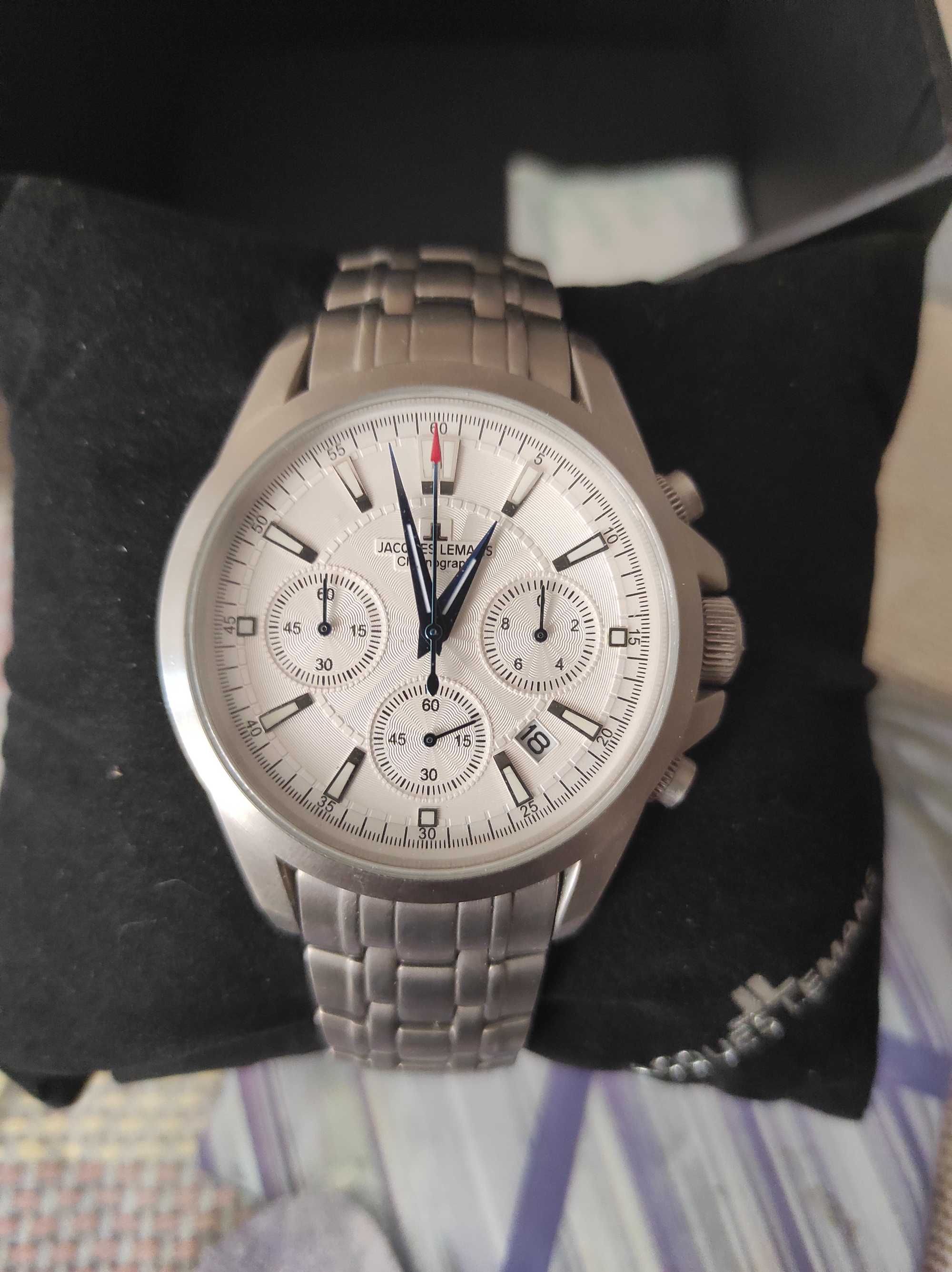 Оригинален Титанов Часовник Jacques Lemans Chronograph