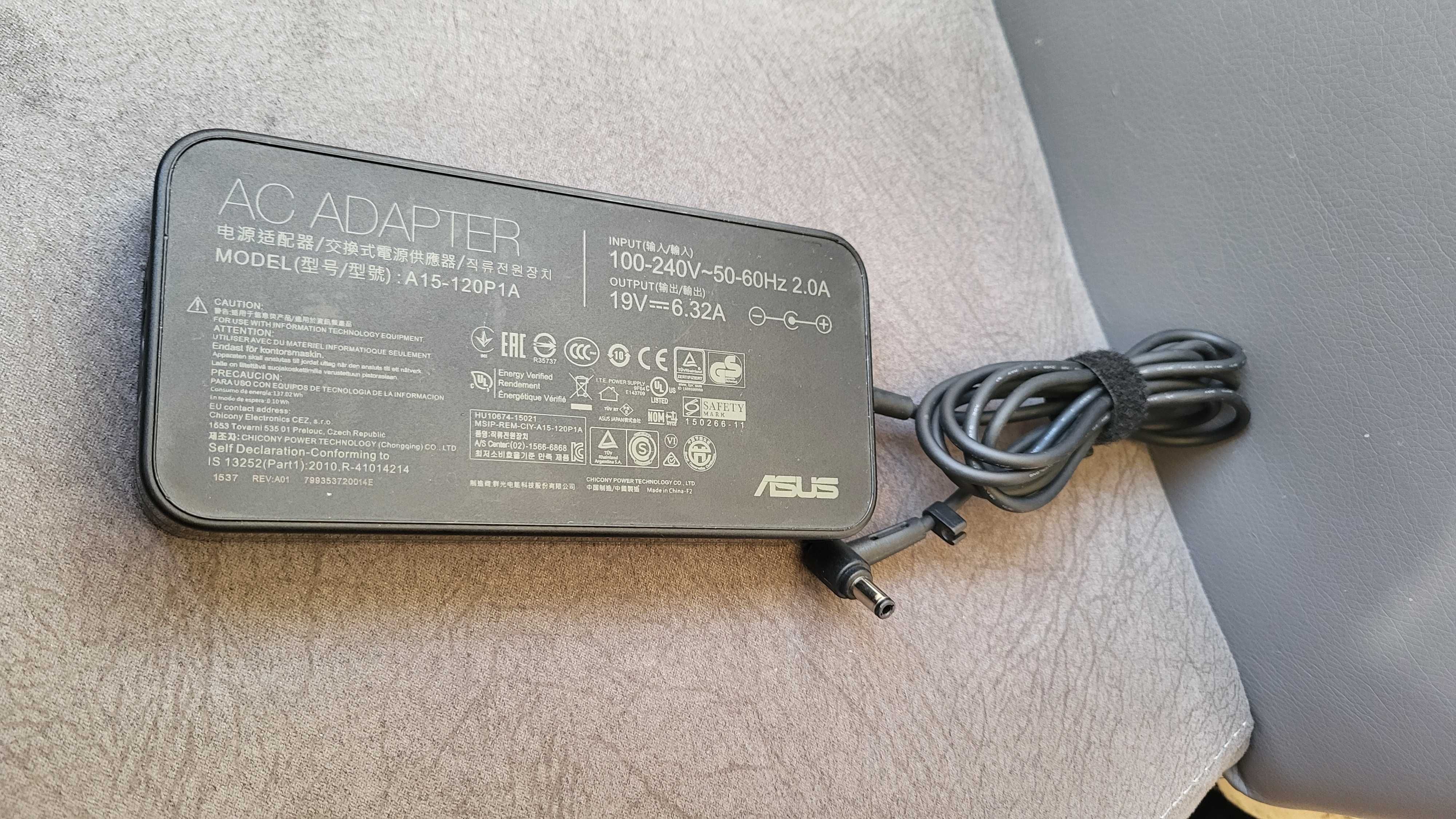 ASUS 120W Incarcator Adaptor 19V-6.32A model A15-1120P1A fuctional