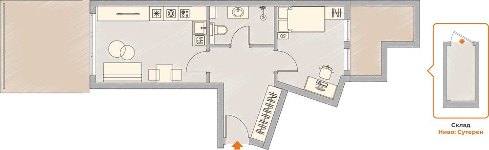 Продава се Двустаен апартамент в София, Малинова долина - 77 кв.м за 1454 €/кв.м - Снимка #5