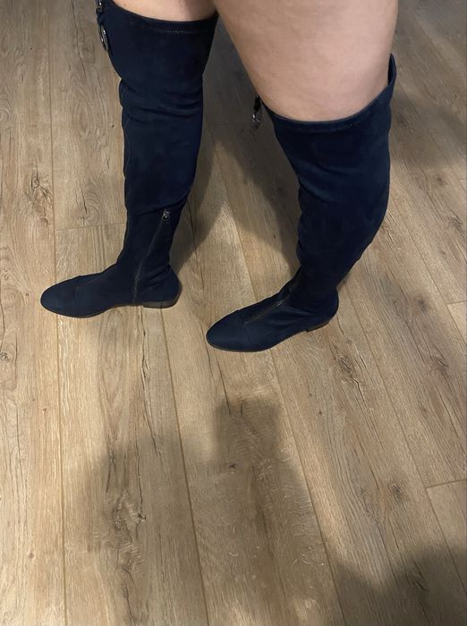 Cizme Zara piele intoarsa