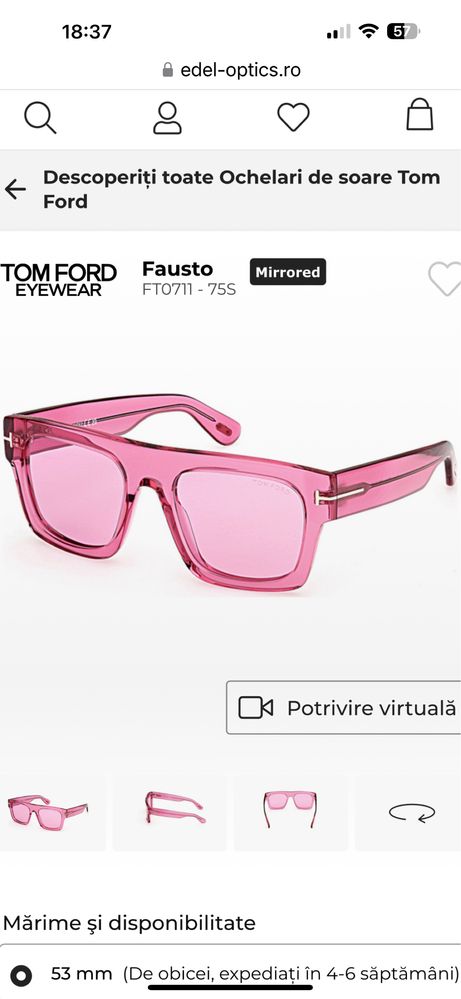 Vand ochelari de soare Tom Ford