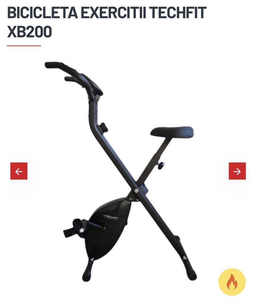 Bicicleta exercitii Techfit XB200 pliabila