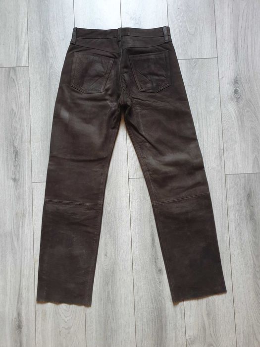 Pantaloni de piele BUFFALO (rock, motor) - Marimea 33 (Talie 84 cm)