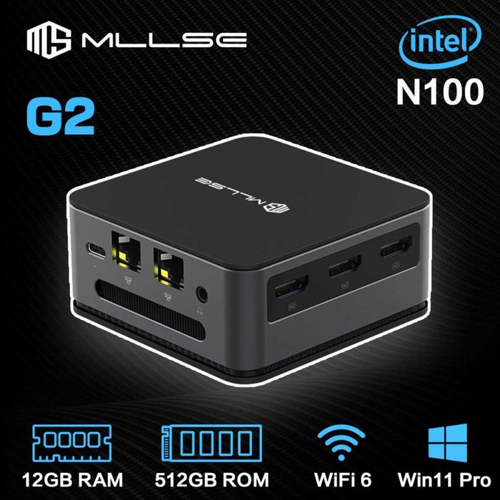 Мини-ПК MLLSE G2 Mini PC Intel Alder Lake N100 / 12GB RAM / 512GB SSD