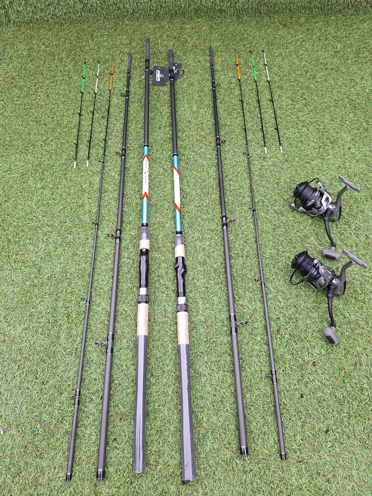 Set 2 lansete Pro FL Royal Feeder 3.9m  plus 2 New Pro Fl LA 5000