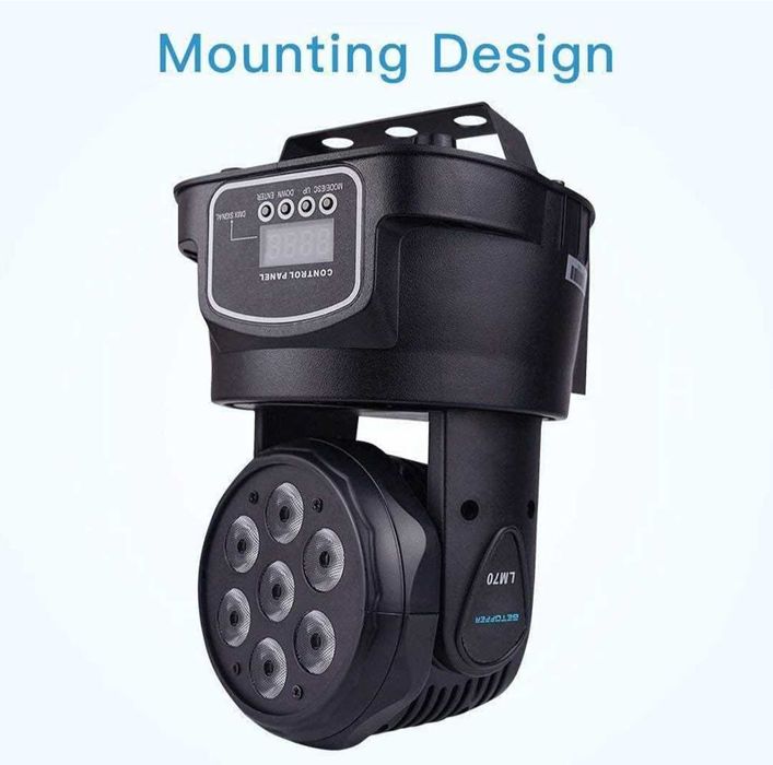 Флаш LED движеща се глава парти проектор 7x10w rgbw