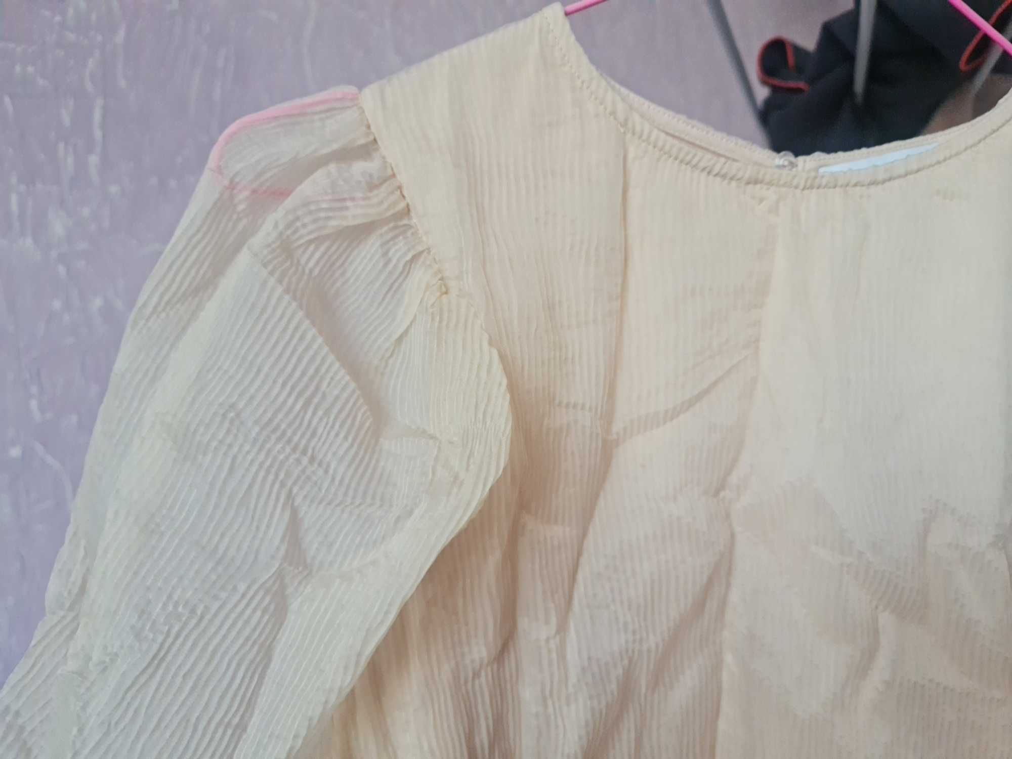 Блуза Зара с прозрачни ръкави