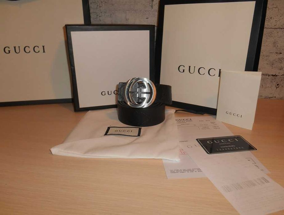 În stoc Gucci Curea pentru bărbaț, femeie piele 93-09