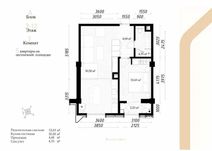 Парк Тельмана 2-ком квартира 54 м², коробка, Darkhan Avenue, эт.4/12`