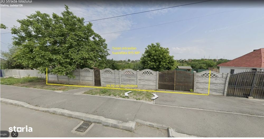 Teren Intravilan 975 mp in Satu Nou