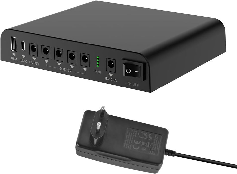 Мини UPS 27000mAh, 12V, 9V, 5V за рутери, видеонаблюдение, фотоапарати