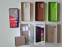 Samsung A52S 5G със зарядно, кабел, протектор в кутия+3 гръбчета