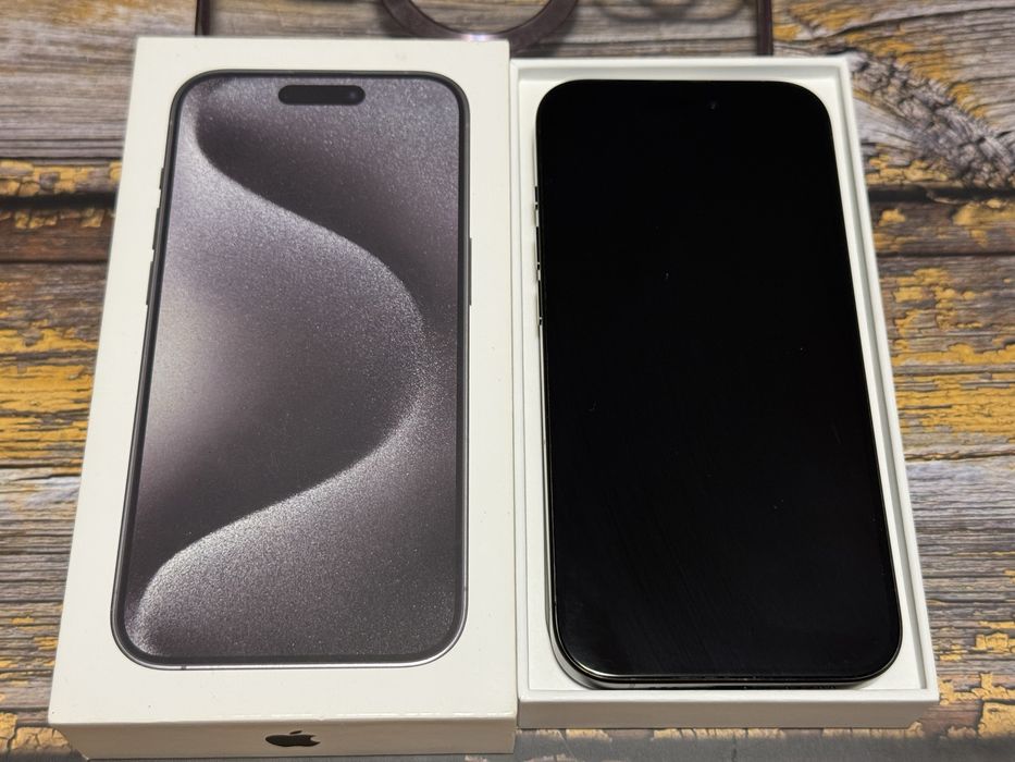 iPhone 15 Pro Black Titanium 128GB – full box, ca nou