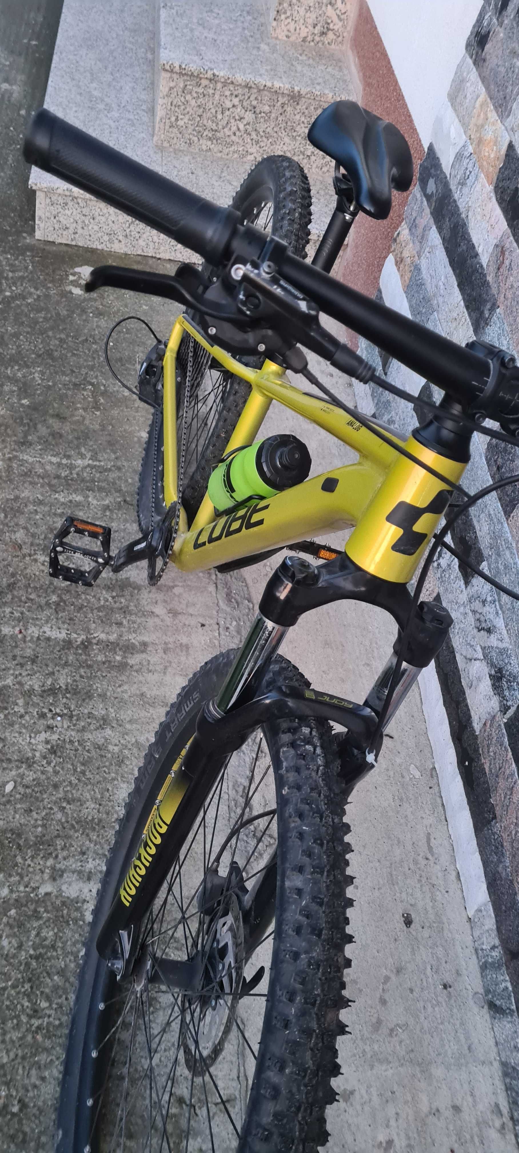 BICICLETA CUBE Analog Flashlime Black 2023 Cadru 14" - ROTI 27.5"