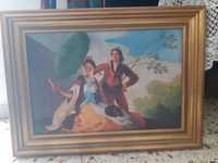 Pretios tablou pictat pe pinza reproducere dupa Goya