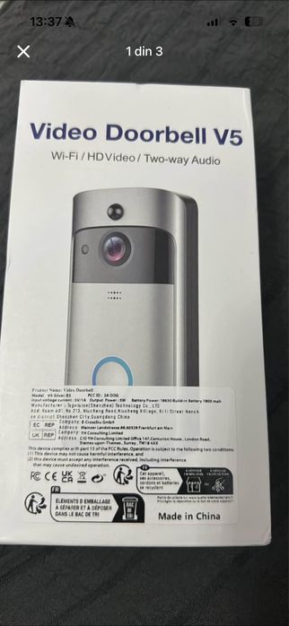 Vizor door bell V5 wifi pentru casa sau apartament