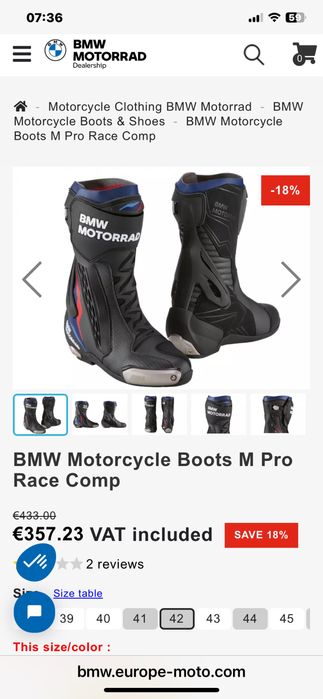 Cizme moto Bmw M Pro Race Comp.