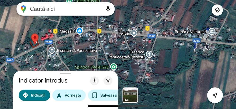 Teren si cladirie de vanzare in Comuna Vulturesți