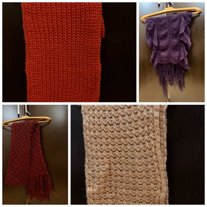 Зимни плетени шалове