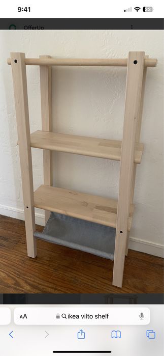 Etajera lemn depozitare Ikea