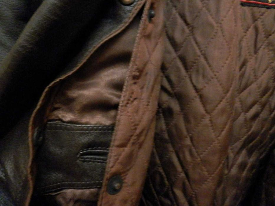 Manta Piele Naturala Armata Securitate cu Epoleti Dublura CAPRIOARA