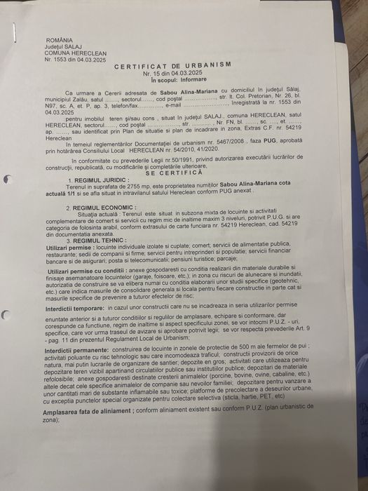 Teren de vânzare in Hereclean