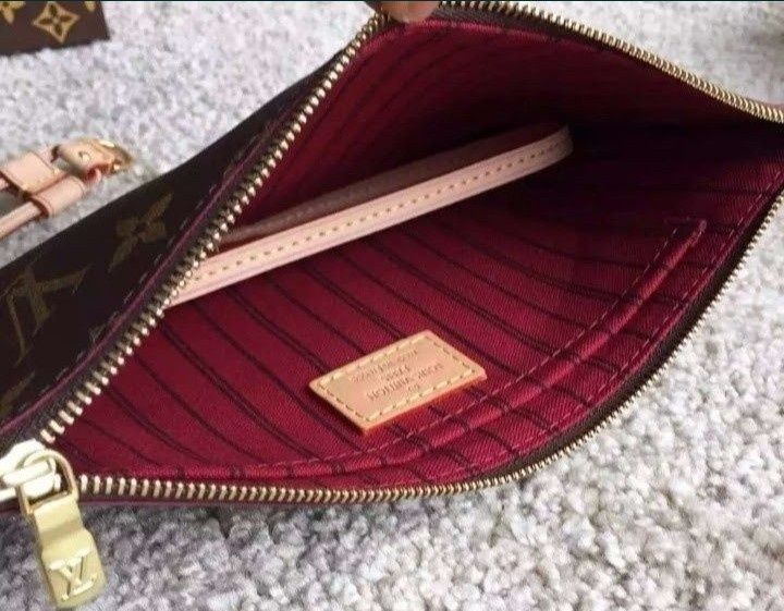 Geanta piele naturala LV Neverfull,card,certificat,saculet,etichetă