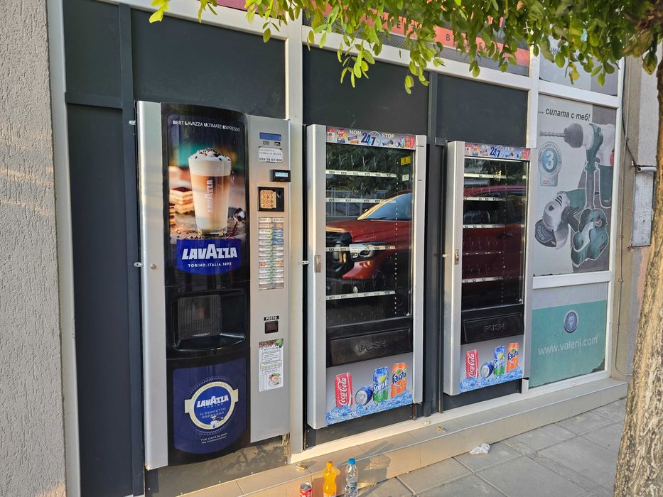 Работещи с евро! Кафеавтомат и хладилна,вендинг автомати,кафемашини.