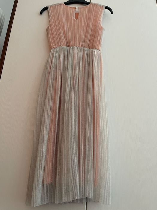 Rochie elegantă gri metalizat