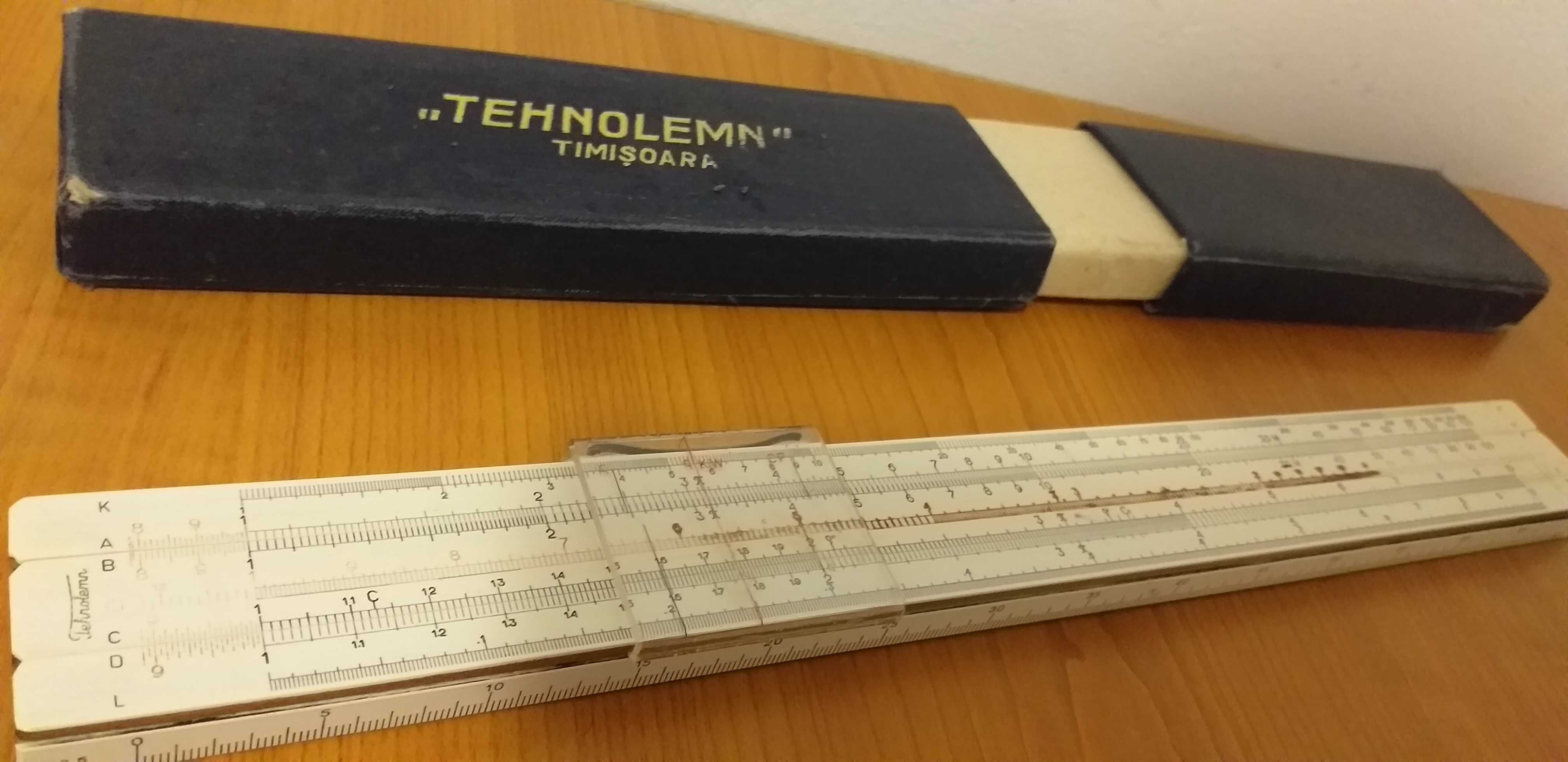 Rigla veche Tehnolemn logaritimica anii '60-70-'80,vintage