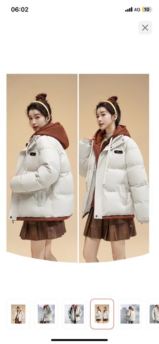 Белая куртка с капюшоном